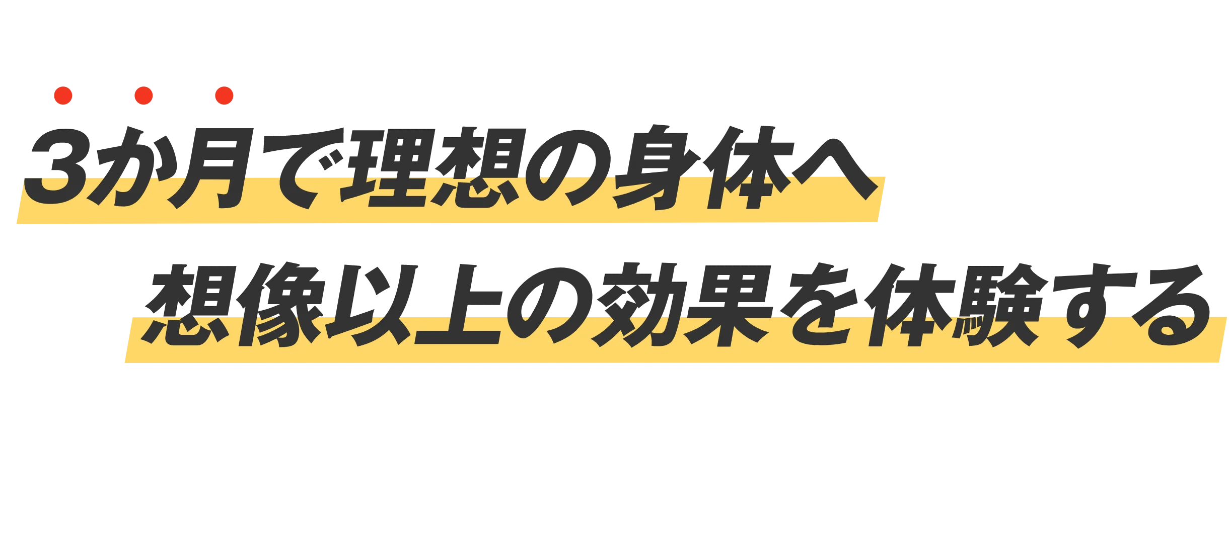 3か月で理想の身体へ、想像以上の効果を体験する